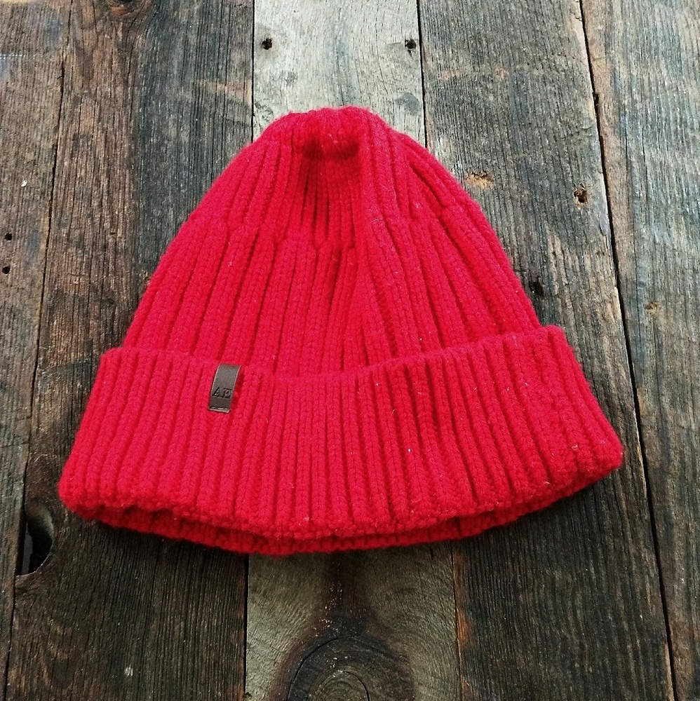 Red knit American Eagle Beanie